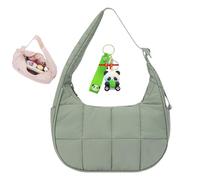 XIANGSHI Bloomr Bag, Small Puffer Crescent Shoulder Bag, Small Puffer Purses for Women, with Adjustable Shoulder Strap (Green)