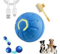 XIANGSHI Duraspin Dog Ball, 2025 New Dura Spin Ball for Large Dogs, Dura Spin Smart Dog Balls, Interactive Automatic Rolling with Lights, USB Rechargeable That Moves On Its Own (Blue-C)