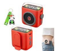 XIANGSHI Portable Clip On Wearable Bluetooth Speaker, Mini Bluetooth Speakers Wireless, Magnetic Waterproof Speaker with Clock Night Light, for Outdoor, Camping, Office, Home (Red)