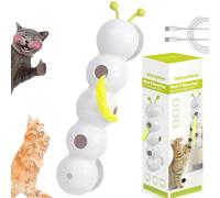 XIANGSHI Purrwhirl Cat Toy, Automatic Caterpillar Cat Toy, Purrwhirl Smart Sensor Cats Toys Caterpillar with Worm Design, Wall Mounted & Rechargeable Interactive Toys for Indoor Cats (1PCS)