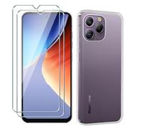 Xiangyun Funda para Blackview A96 Carcasa + 2 X Cristal Templado Membrana Película Protectora - Silicona Transparente Suave TPU Bumper Case Estuche Caso (6.5" Clear)