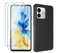 Xiangyun Funda para Cubot Note 40 Carcasa + 2 X Cristal Templado Membrana Película Protectora - Silicona Negro Suave TPU Bumper Case Estuche Caso (6.56")