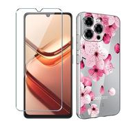 Xiangyun Funda para Doogee Note 58/Note 58 Pro Carcasa con 1 Pieza Protector Pantalla Cristal Templado - Silicona Transparente Suave TPU Bumper Case Estuche Caso (6.75" WM113)