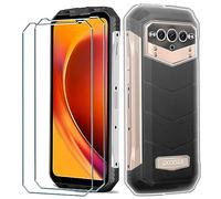 Xiangyun Funda para Doogee V MAX 5G Carcasa + 2 X Cristal Templado Membrana Película Protectora - Silicona Transparente Suave TPU Bumper Case Estuche Caso (6.58" Clear)
