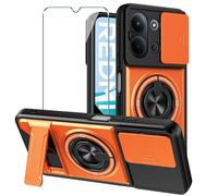 Xiangyun Funda para Xiaomi Poco C85 4G con 1 Cristal Templado,Naranja