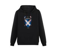 XiangZai Bannockburn Robert 1314 Flag Scotland The Bruce Banner Scottish Battle Unisex Hoody with Pocket Black S