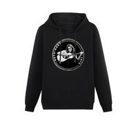 XiangZai Beth Hart Cool Coin Hoody Unisex Ptinted Hoodies Long Sleeve Men's Hooded with Pocket Black XL