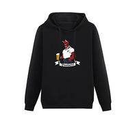 XiangZai Biertoifel Kapu Skinhead Oi ! Punk Punk Hoody Unisex Long Sleeve Hooded with Pocket Black L