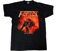 XiangZai Camiseta para hombre Accept Blind Rage 2014, color negro, Negro, XL