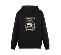 XiangZai Combichrist Skull Hoody Unisex Ptinted Hoodies Long Sleeve Men's Hooded with Pocket Black XXL