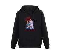 XiangZai Death Spiritual Healing Hoody Unisex Ptinted Hoodies Long Sleeve Men's Hooded with Pocket Black S
