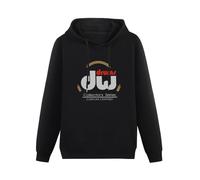 XiangZai Dw Drums Collector's Series Glogo Drum Workshop Hoody Unisex Long Sleeve Hooded with Pocket Black M