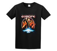 XiangZai Europe The Final Countdown Wings of Tomorrow Walk The Earth Unisex 100% Cotton Short-Sleeve T-Shirts Black S