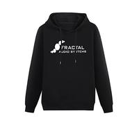 XiangZai Fractal Audio Systems Hoody Unisex Ptinted Hoodies Long Sleeve Men's Hooded with Pocket Black XXXL