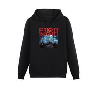 XiangZai Fright Night Movie Logo Hoody Unisex Ptinted Hoodies Long Sleeve Men's Hooded with Pocket Black M