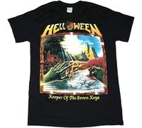 XiangZai Helloween Keeper of The Seven Keys Part Ii Heavy Metal Kiske - Camiseta unisex de manga corta 100% algodón, color negro, Negro, L
