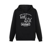 XiangZai I Would Challenge You To A Battle of Wits Unarmed Shakespeare Unisex Hoody with Pocket Black XL