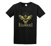 XiangZai Illuminati Owl All Seeing Eye Freemasons O-Neck 100% Cotton Short Sleeve Unisex T-Shirt XXXL