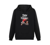 XiangZai Iron Reagan Your Kid's An Asshole Hoody Unisex Ptinted Hoodies Long Sleeve Men's Hooded with Pocket Black L