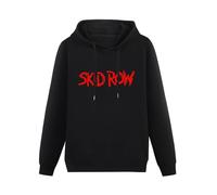 XiangZai Skid Row Hoody Unisex Ptinted Hoodies Long Sleeve Men's Hooded with Pocket Black L