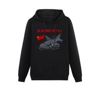 XiangZai Sukhoi Su-24 Air Fighter Aircraft Jet Flugzeug Blueprint USSR Russia Unisex Hoody with Pocket Black S