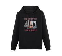 XiangZai Twisted Sister 40 and Fu*K It Hoody Unisex Ptinted Hoodies Long Sleeve Men's Hooded with Pocket Black L