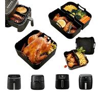 XIANJIA - Molde de silicona para aire freider, plato de silicona Airfryer, plano para aire freiders, reutilizable Square Fryer Mould para Philips 6,2l Na230, Ninja Airfryer, Microwave, Oven