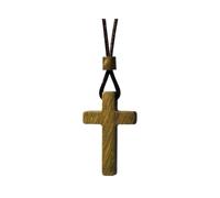Xianli Wang Colgante Cruz de Madera Natural de Sándalo Para Hombres Mujeres Sólida Cristiana Bautismo Navidad Oración de Pascua Fe Confirmación Cumpleaños Regalo Coche Retrovisor Espejo Colgante