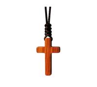 Xianli Wang Colgante de Cruz de Madera Roja de Sándalo Natural Para Hombres Mujeres Sólido Baptismo Cristiano Navidad Oración Pascua Confirmación de Fe Regalo Cumpleaños Espejo Retrovisión Del Coche