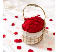 XIANNVXI - Juego de 400 pétalos de rosa (seda roja, 3-4 cm, pétalos artificiales, reutilizables, decoración romántica, pasión para boda, San Valentín, callejón de ceremonia, mesa de fiesta (rojo