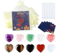 XIANNVXI Piedras de la suerte de dragón/caballero con forma de corazón, amuleto de la suerte, para comienzo del colegio, regalo de cumpleaños infantil, dragón, comunión, regalo pequeño, piedras de