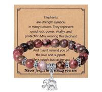 XIANNVXI - Pulsera de perlas de cristal natural de 8 mm para desear un rápido reestablecimiento de cumpleaños o Navidad a mamá, Viento
