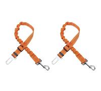 XIANTENG 2 Piezas Cinturón de Seguridad para Perro para Dacia Sandero II B8 2012-2020, Ajustable 50-75cm Nailon de Alta Densidad & Gancho Giratorio 360° Correa de Seguridad, Orange