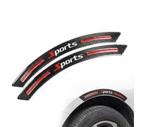 XIANTENG 2 Piezas Protector de Paso de Rueda para Skoda Rapid NH3 2012-2019, Protector de Aleta Carbono 3D Pegatinas Reflectantes EGP Tira Anticolisión Coche, Red