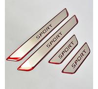 XIANTENG 4 Piezas Protector De Umbral De Puerta para Audi A1 Sportback 2018-2025, Placas De Estriberas Acero Inoxidable Antideslizante Tira De Protección Coche,D