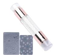 XIANYISS Kit de estampado de uñas de doble extremo con plantillas y herramientas para diseños de uñas, ideal para entusiastas de la manicura y principiantes