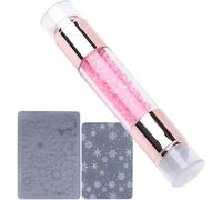 XIANYISS Kit de estampado de uñas de doble extremo con plantillas y herramientas para diseños de uñas, ideal para entusiastas de la manicura y principiantes