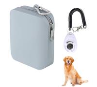 xianynow Bolsa de silicona para golosinas para perros, con clicker de entrenamiento para mascotas, bolsa de paseo para perros y gatos, tamaño de bolsillo, fácil de limpiar, sin olor, diseño de