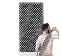 XIANZANDER Toalla exfoliante japonesa, paño exfoliante extra largo, exfoliante corporal, para hombres y mujeres, cepillo exfoliante corporal, exfoliante de lufa, 1 unidad (rejilla negra 3D/1 unidad)