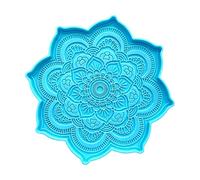 XIANZI Posavasos de mandala con forma de resina epoxi, molde de flores para manualidades, molde de silicona