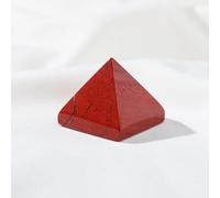Xiao Hua 2 piezas de piedra de cristal natural rojo pirámide feng shui torre siete estrellas adorno escritorio 2 cm piedra de cristal decoración adorno