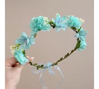 Xiao Hua Coronas de flores para mujer, diademas de flores para dama de honor, boda, festival, accesorios, B08