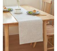 Xiao Hua -cthickenedlinendiningtableinsulationpad,officedeskcushion,decorativetableflag,Heat-resistantteaflagcloth(White,160 * 30cm)