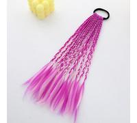 XIAO HUA Extensión de cola de caballo trenzada para niños, extensiones de cabello trenzado, peluca fina, extensiones de rastas sintéticas, postizo A18