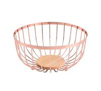 Xiao Hua Frutero de encimera, cesta de alambre para frutas, panes, verduras, aperitivos, oro rosa