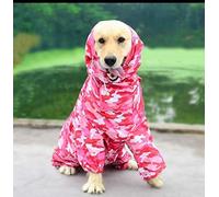 XIAO HUA Impermeable para perro, ropa de lluvia ligera para mascotas con capucha poncho (M, A07)