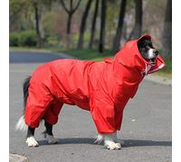 XIAO HUA Impermeable para perro, ropa de lluvia ligera para mascotas con capucha poncho (XS, A03)
