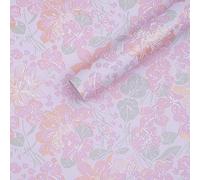 Xiao Hua impresión, estampado en caliente, papel de embalaje en relieve, ramo de flores, flores de papel floral, 58 x 52 cm (morado claro)