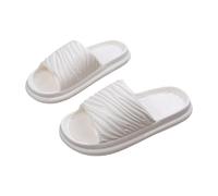 Xiao Hua Pantuflas de ducha antideslizantes de secado rápido para mujer, cojín ultrasuave, suela gruesa, comodidad similar a una nube, sandalias de baño para interiores y exteriores, pantuflas ligeras