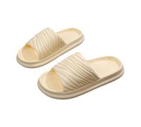 Xiao Hua Pantuflas de ducha antideslizantes de secado rápido para mujer, cojín ultrasuave, suela gruesa, comodidad similar a una nube, sandalias de baño para interiores y exteriores, pantuflas ligeras